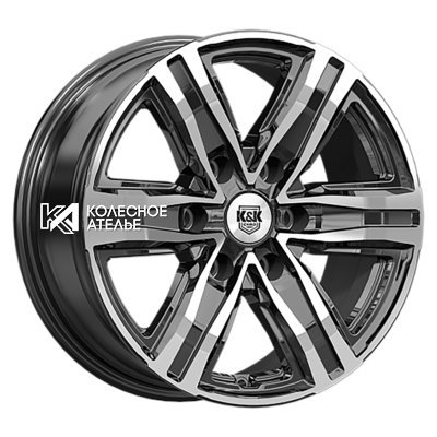 K&K R8 (КС1174) Алмаз черный 7.5x17/6x139.7 D106.1 ET25  
