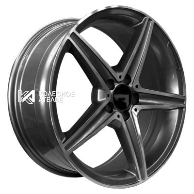 PDW 5261 Grey Machine Face 7.5x18/5x112 D66.6 ET35  