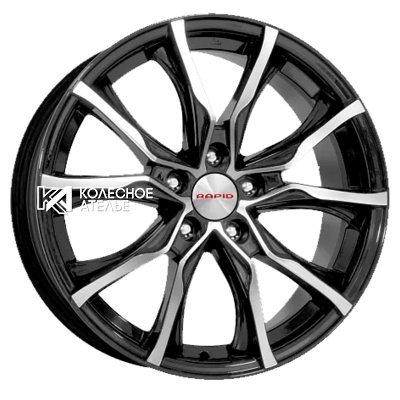 K&K Твист (КС697М) Алмаз черный 7.5x17/5x120 D72.6 ET43  